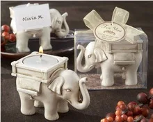 200 pcs Wedding Favors Ceramic Lucky Elephant Candle Holder Tea Light Candlestick LIN2464