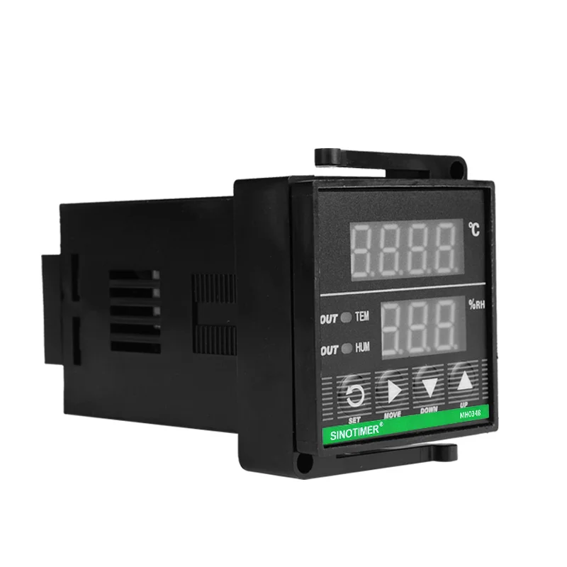 Digital Temperature and Humidity Controller Relay Output Power 110V 220V AC 3m Sensor for Heat Cool Humidification or Dehumidify