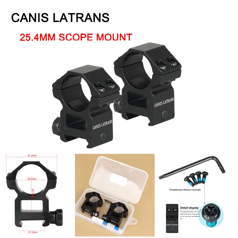 Canis Latrans Tactical accessories 25.4mm scope mount  for 21.2mm Rail rifle scope Scope GZ24-0106B