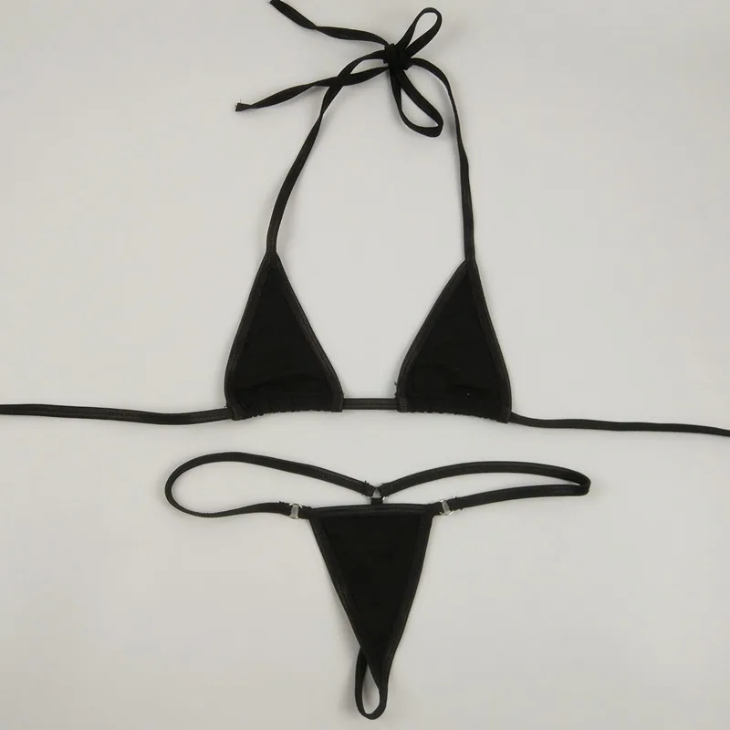 Estate Mini Micro Bikini Set Donne di Caldo Estremo Sexy Costumi Da Bagno Spiaggia Triangolo Europeo Costume Da Bagno Costume Da Bagno Biquini