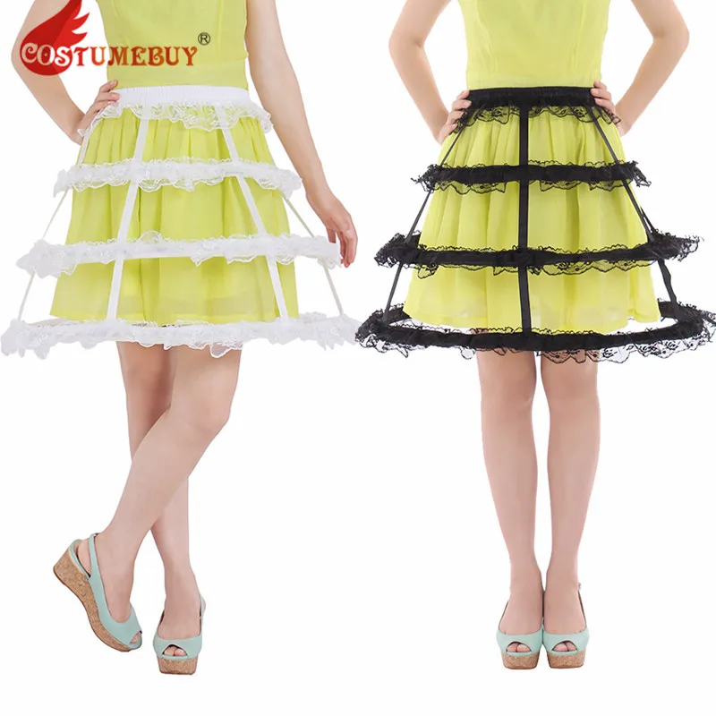 Costumebuy Lolita Ball Gown Underskirt Short Dress Cosplay Petticoat Chiffon Petticoat Ballet Tutu Rockabilly Crinoline 3 STYLE