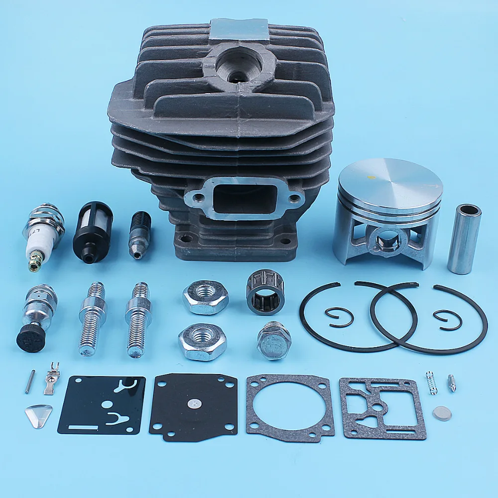 Imagem -04 - Pistão do Cilindro Carb Kit de Reparo para Stihl Ms440 044 ms 440 Motosserra Barra Parafuso Prisioneiro Porca Válvula Descompressão 1128 020 1227 Parte 50 mm