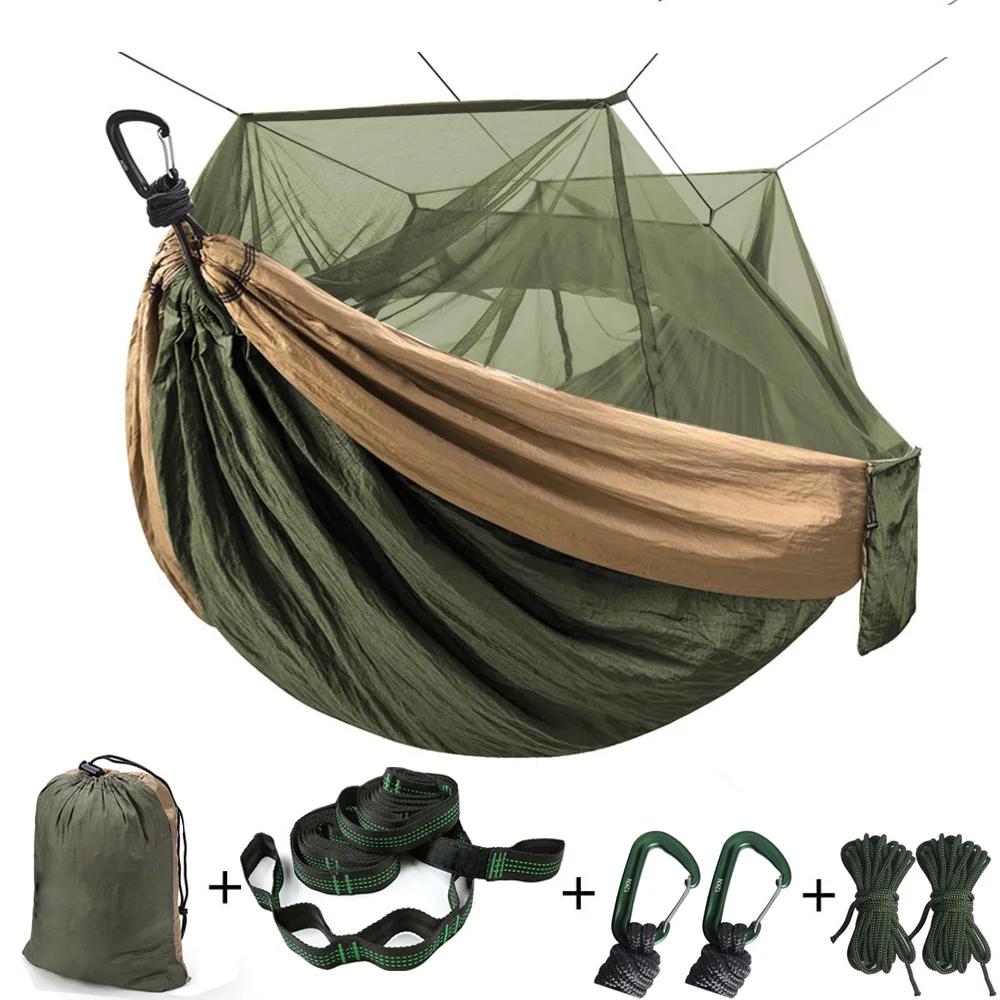 

Portable Mosquito net Hammock Double-person Folded Into The Pouch Mosquito Net Hammock Hanging Bed For Travel Kits Camping