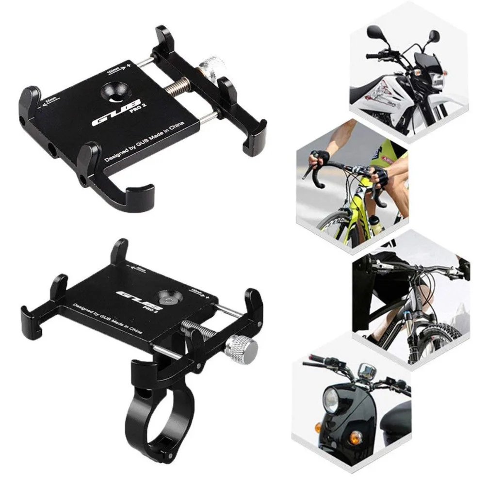 Universal Bicycle Phone Holder Motorcycle Handlebar Clip Stand For iPhone Samsung Mount Bracket Support For 3.5-6.2\