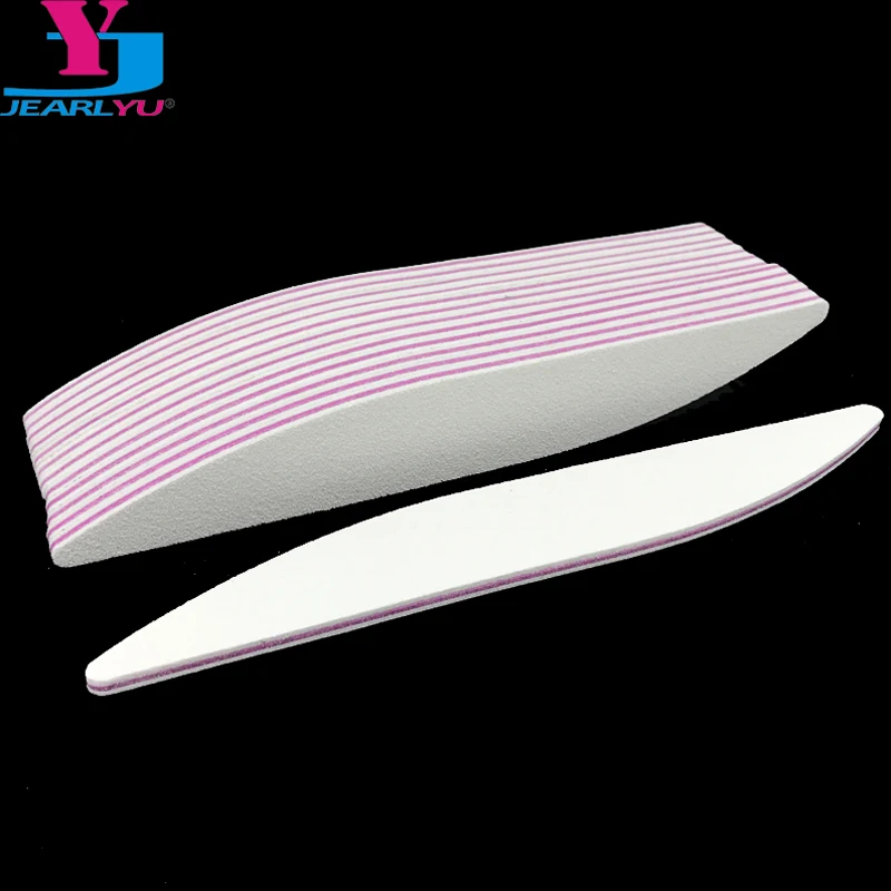 10Pcs Nail File 100/180 Buffer Block Professional Crescent Moon For Manicure UV Gel Varnish File Strong Sandpaper Tool Nail File