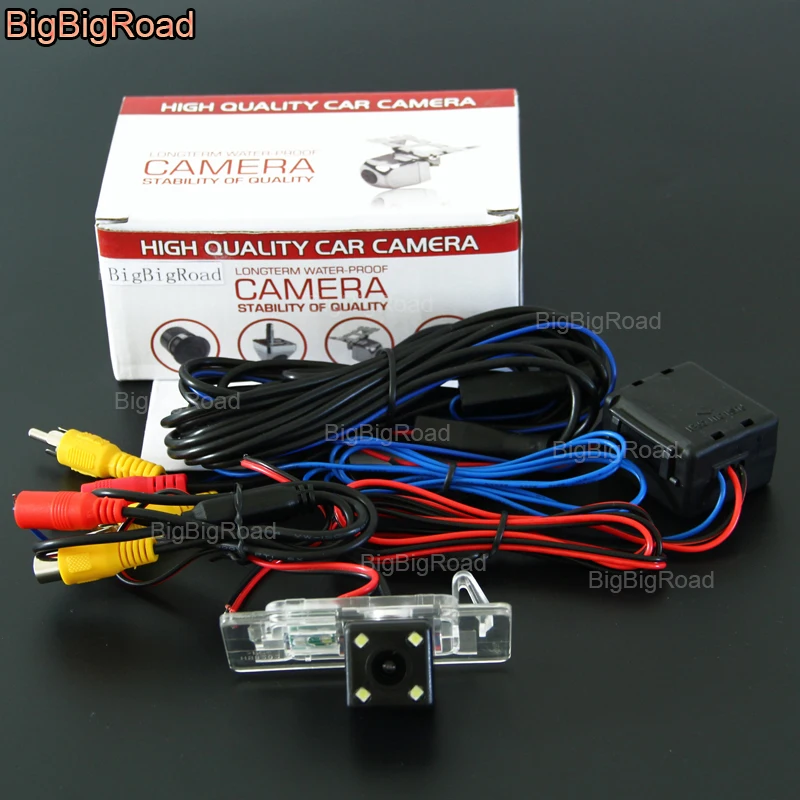 

BigBigRoad Car Rear View Reversing Backup CCD Camera With Power Relay / Filter For Audi A4L A4 TT A1 A3 A5 A7 Q3 Q5 RS5 S3