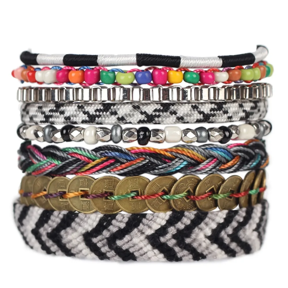 Bonsny Handgefertigten Luxus-armband Frauen böhmischen Marke Armreif Weben Pailletten Mode Armbänder 2016 News Schmuck Für Mädchen