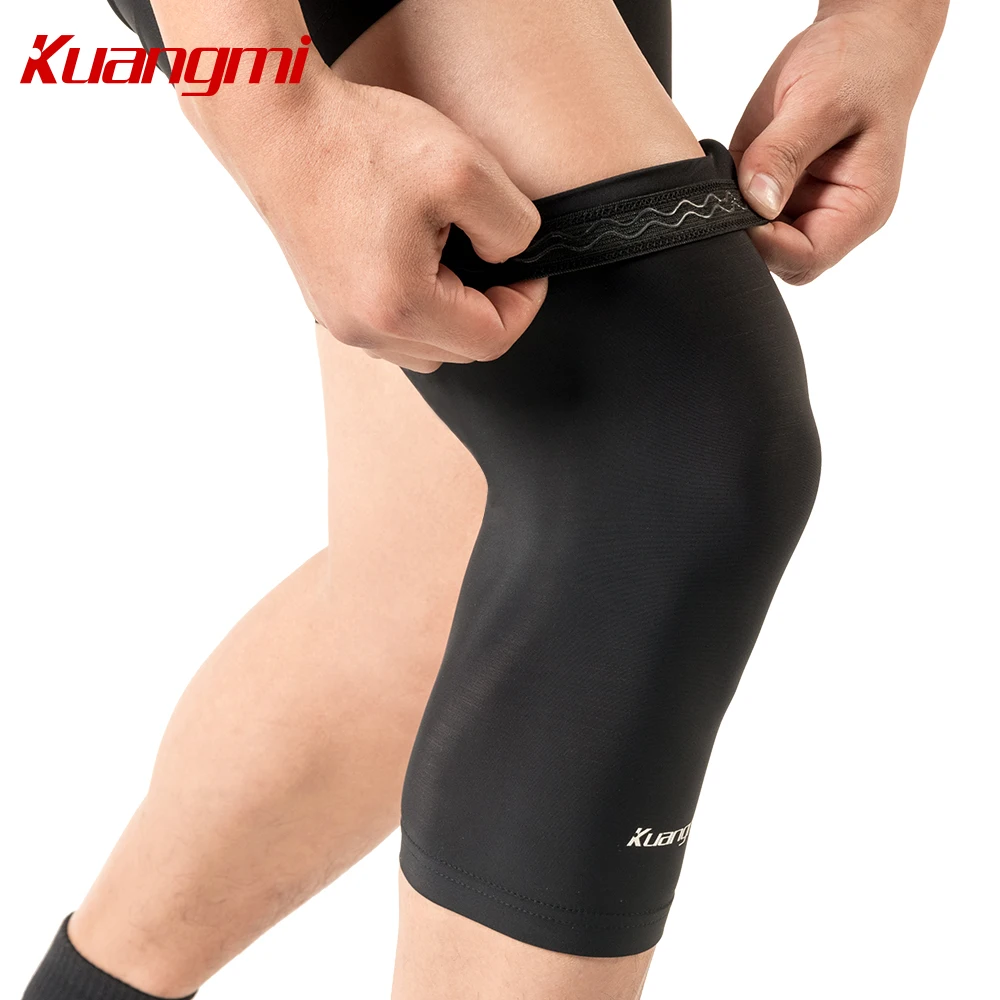 Kuangmi 1 Pair Anti-slip Knee Pads Comfortable and Breathable Compression Sleeve with Sports Jogging Cycling Running Training