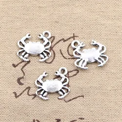 25pcs Charms Crab 15x16mm Antique Silver Color Plated Pendants Making DIY Handmade Tibetan Silver Color Jewelry