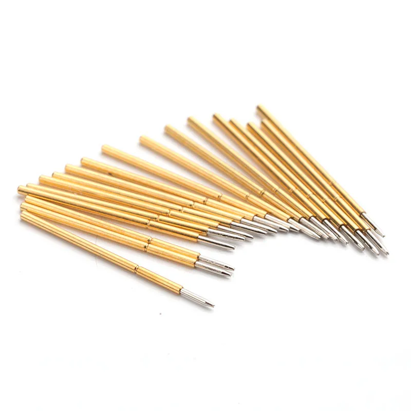 20/100PCS P048-F Nickel-Plated Head 12mm Spring Test Probe Test Pin P048-F1 Spring Test Probe Test Tool Gold Pogo Pin Dia 0.48mm