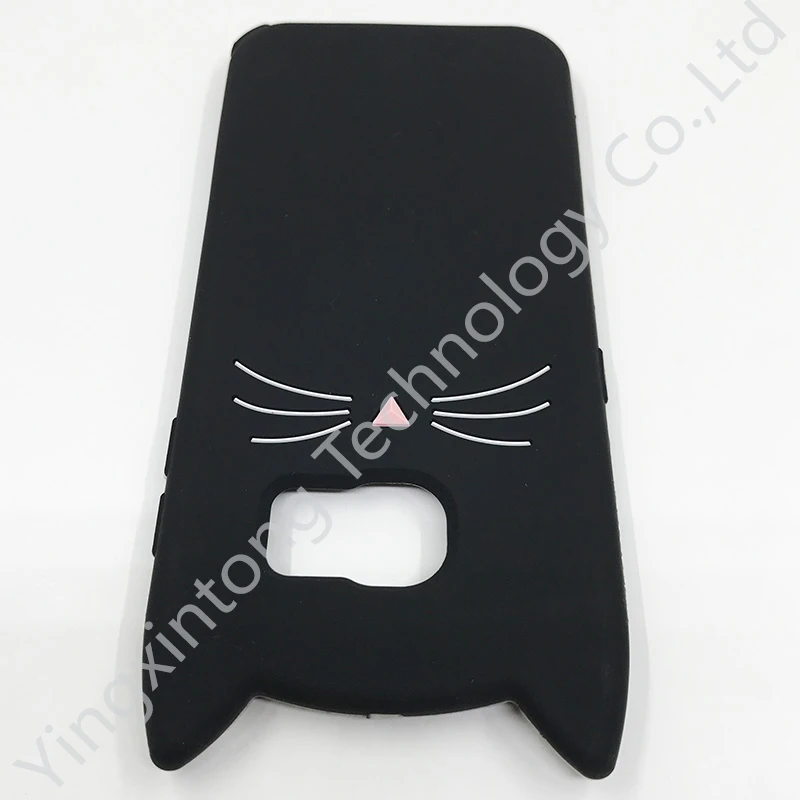 Cute Cat Ears Phone Case For Samsung Galaxy S6 S7edge J4+ J4 Plus 2018 3D Cartoon Shockproof Soft Silicone Back Cover