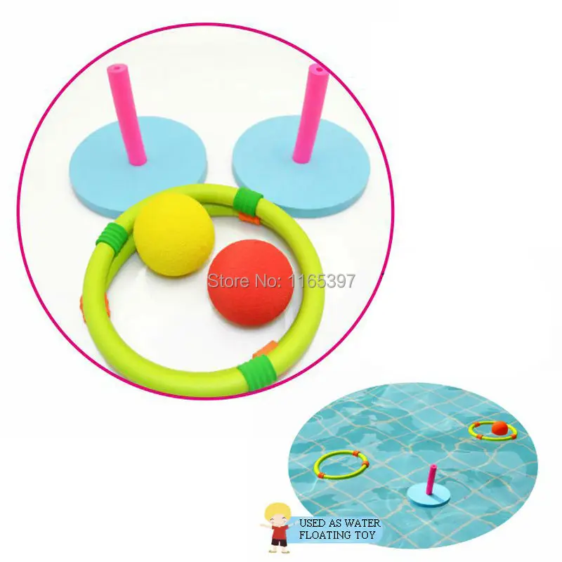 1 set fun soft rubber foam kids ring toss games toys children teenage PE physical training team sports activity game toy