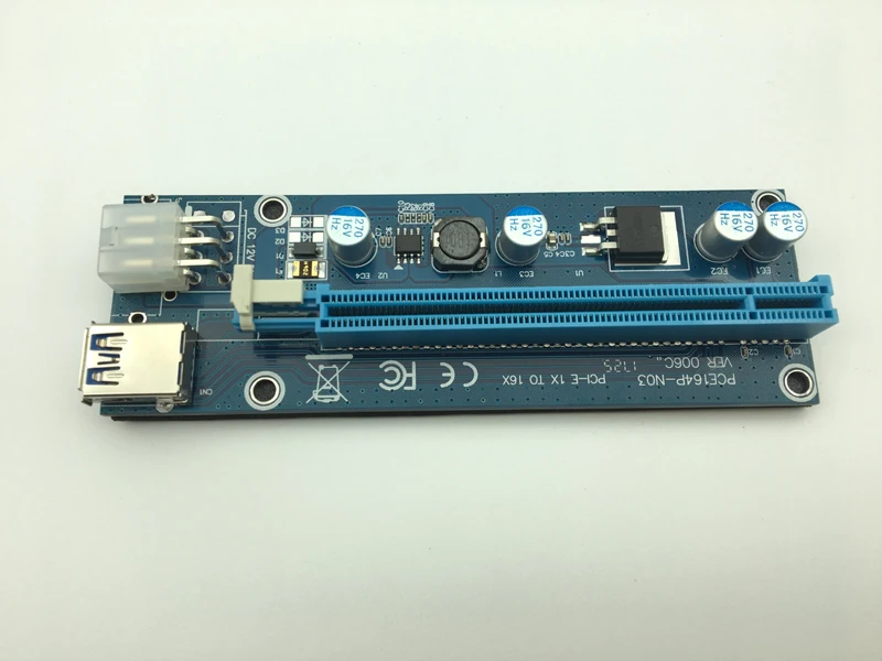 Mini PCI-E to PCI Express Extender Riser Card PCIE 1x to 16x Slot USB3.0 Data Cable SATA to 6Pin Power Supply for Bitcoin Mining