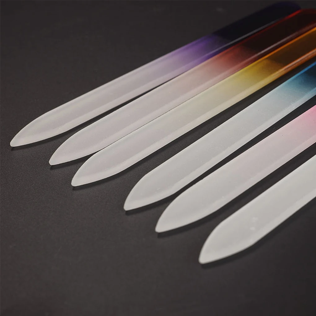 6pcs High Quality Nail File Crystal Polishing File Glass Nail Art Manicure File Women Girl Professional Polishing Tools 14/9CM