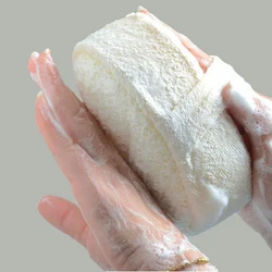 Esponja Loofah Natural para baño, Bola de ducha, frotamiento de ducha, lavado de cuerpo, olla, depurador de esponja, cepillo de masaje saludable duradero