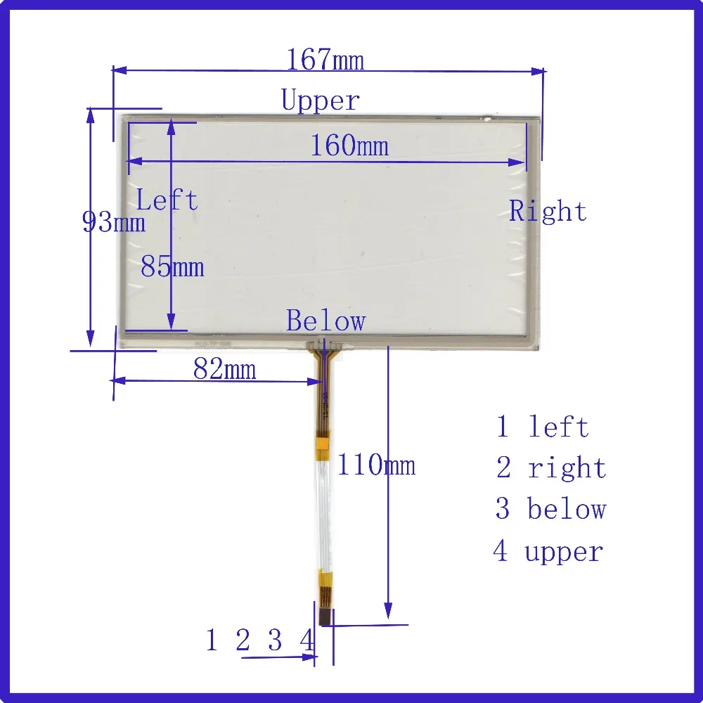 ZhiYuSun  167mm*93mm New 7.1 Inch Touch Screen for 7 GPS the GLASS is 167*93    for soling  gps touch 4change8 lines