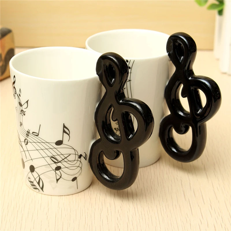 Arshen Stave Music Notes Mug Ceramic Tea Coffee Milk Cups Musical Items Drinkware Porcelain Mugs Water Bottle For Office Home
