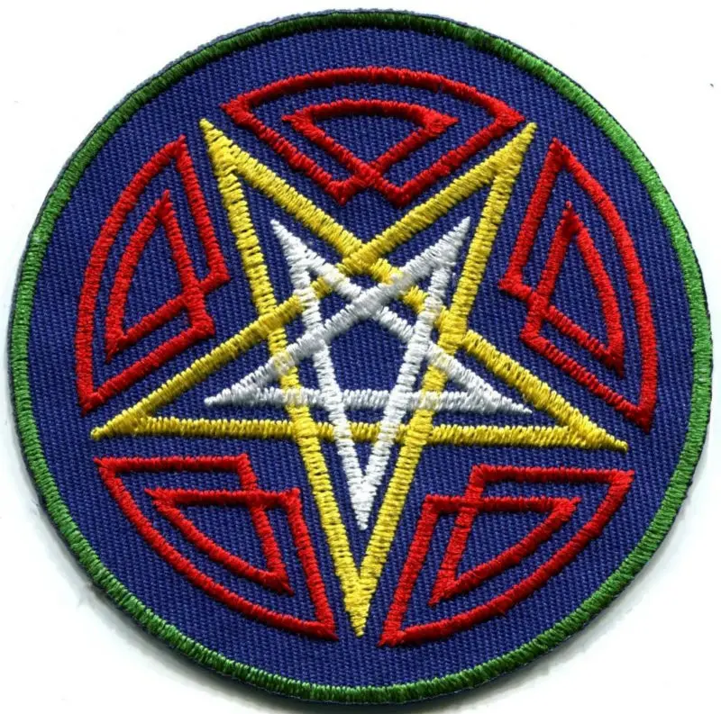 

Pentagram pentacle satanic occult goth wicca witch applique iron-on patch