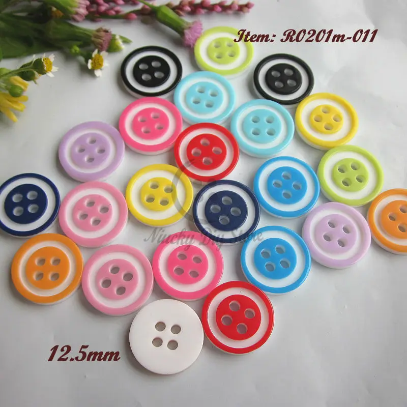 100pcs 12.5mm Mixed Buttons Bulk/Job Lot/Scrapbooking/Card Making/Crafting/Sewing