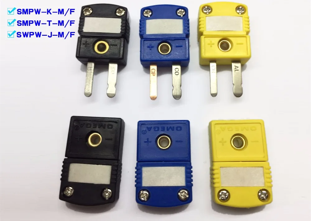 Thermocouple plug T type J type K type socket connector SMPW-K-MF T-M/F J SMPW-K-M/F SMPW-J-M/F SMPW-T-M/F Thermocouple joint