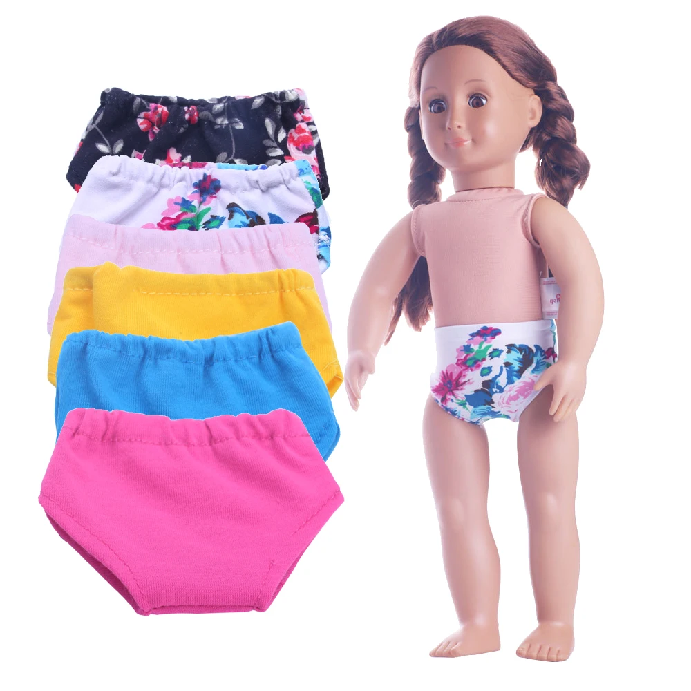 6 kinds of small underpants fit 18 inches  doll or 43 cm  , Children best Birthday Gift N582-N587