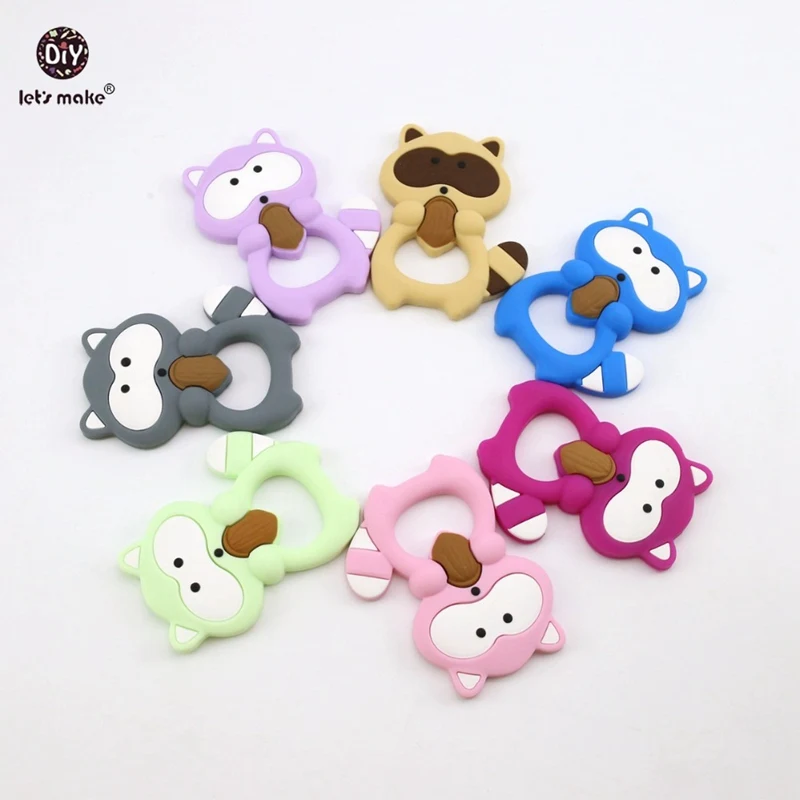 Baby Teether Food Grade Silicone Rodent Lion Shape Diy Pacifier Chain Bpa Free Teething Toy For Teeth Silicone Teether