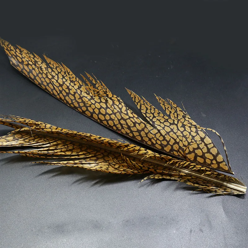 NEW 1set natural golden pheasant feathers mix Golden pheasant head crest tippets&center tail feathers fly tying feather material