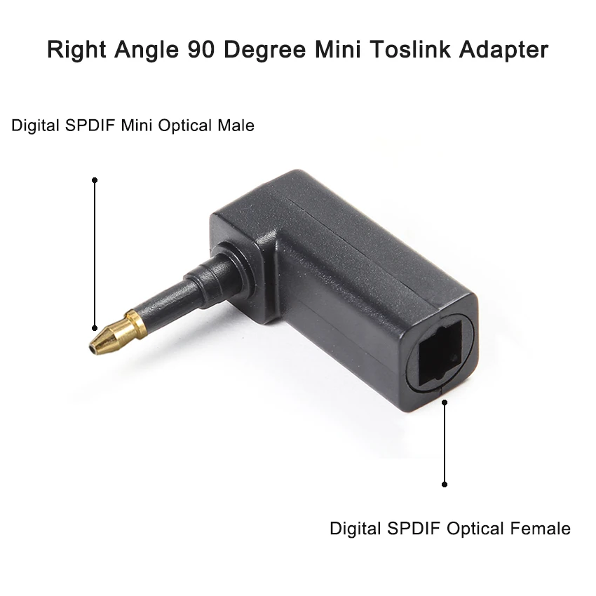 EMK-mini adaptador toslink de ángulo recto de 90 grados, adaptador óptico 3,5 para Macbook, TV Box