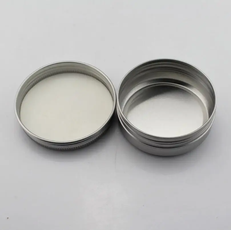 60g Empty metal aluminum jar for cream powder gel, 2 oz cosmetic bottles, 60ml aluminum container LX1320