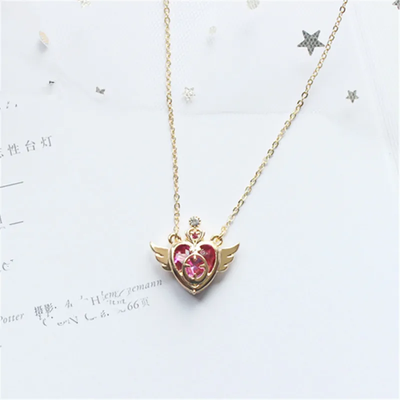 Beautiful Girl Hearts Wing Necklace Chain of Clavicle Female Charm Fashion The Girl Heart Chain Necklace Party Gift Ball Women