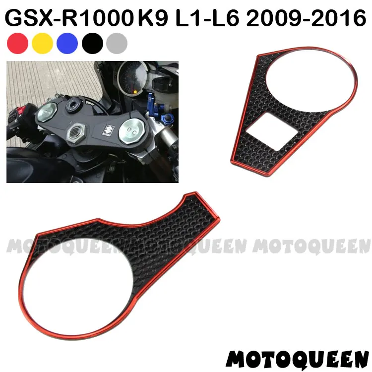 Motorcycle Decals Pad Triple Tree Top Clamp Upper Front End sticker For SUZUKI GSXR 1000 K9 K10 L1 L2 L3 L4 L5 L6 10 2009-2016