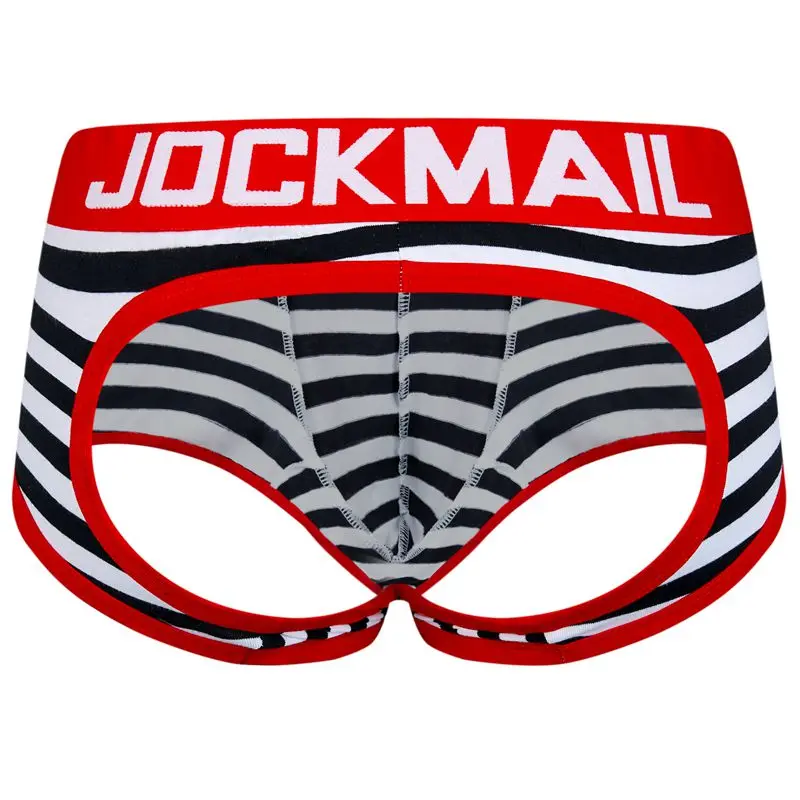 JOCKMAIL Sexy Men Underwear BOTTOMLESS BOXER men G-strings tanga underpants Gay Underwear Open Backless crotch Jockstraps