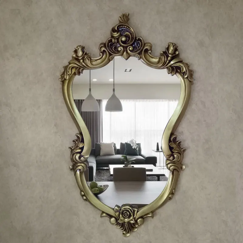 57cmx96cm European Retro round Bathroom Mirror Toilet Mirror Wall Decorative Mirror Special