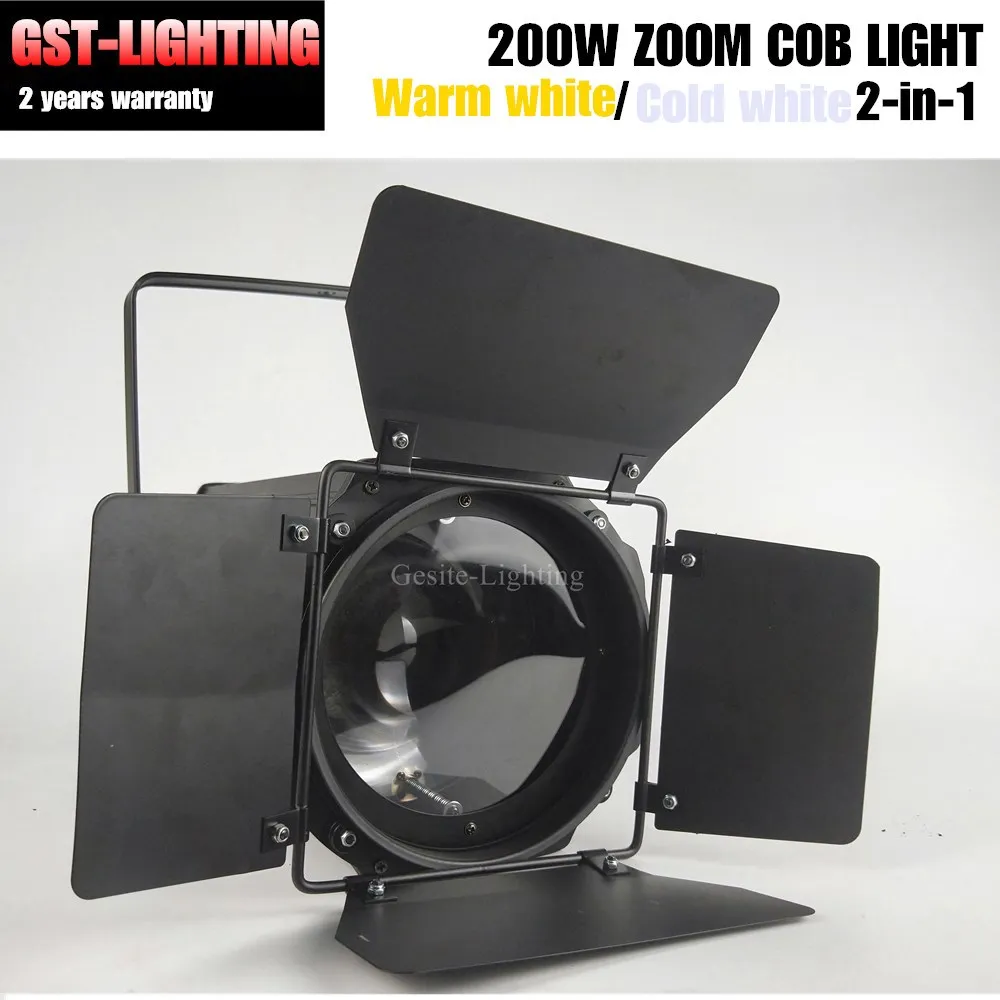 

Linear ZOOM 5 to 50 Degree 200W COB LED Par Light 3200K Warm White Stage DMX