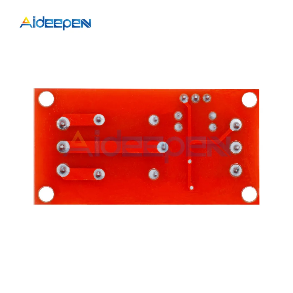 Ein 1-Kanal-Relaismodul DC 5V 9V 12V 24V mit Hoch- und Niedrigpegel-Trigger, Relaissteuerung mit Optokoppler, rot – Detail 8