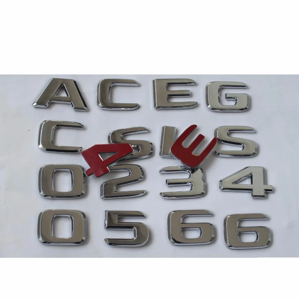 Chrome Silver Letters Trunk Lid Badges Emblems for Mercedes Benz V Class W447 MPV V200 V220 V250 V250d V250L V260 V260L 4MATIC