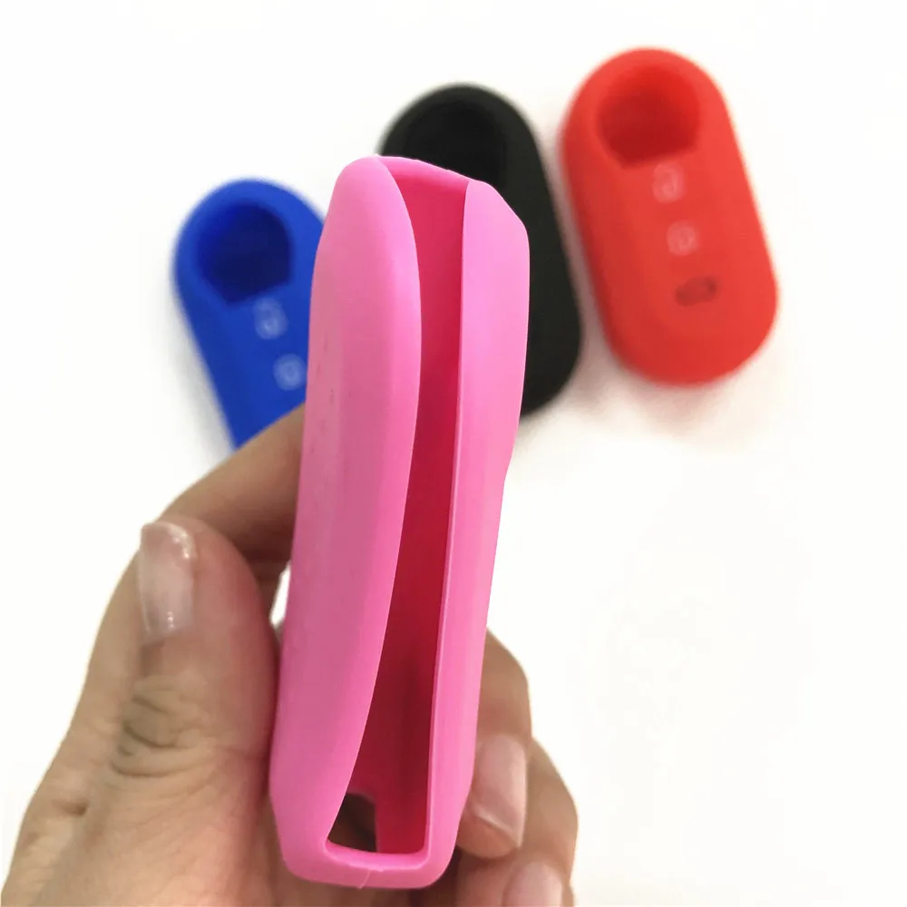 Silicone Car Remote Key Fob Shell Cover Case For Fiat 500 500L Bravo Ducato Doblo For Lancia Ypsilon Delta For Peugeot Boxer