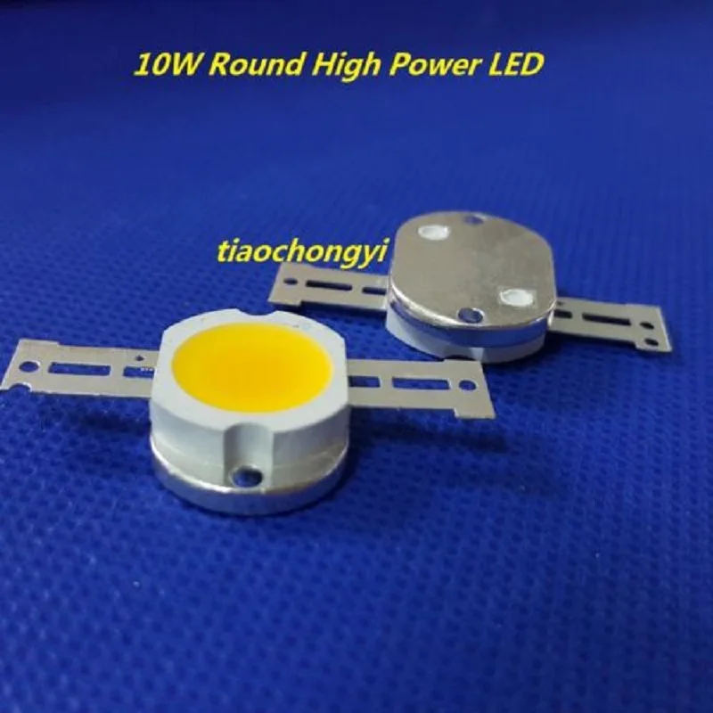 10W Round High Power LED Cold White Warm White Blue Green Ultra Violet UV 395nm