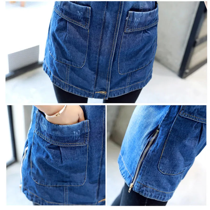 Hooded Denim Women Jackets Spring Autumn Loose Vintage Long-sleeved Jeans Jacket Casual Student Slim Denim Coat Plus size 5XL