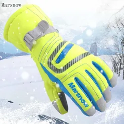 Marsnow-Guantes Térmicos a prueba de viento para hombre y mujer, manoplas de invierno para esquí, deportes al aire libre, Snowboard, de la marca-30 grados