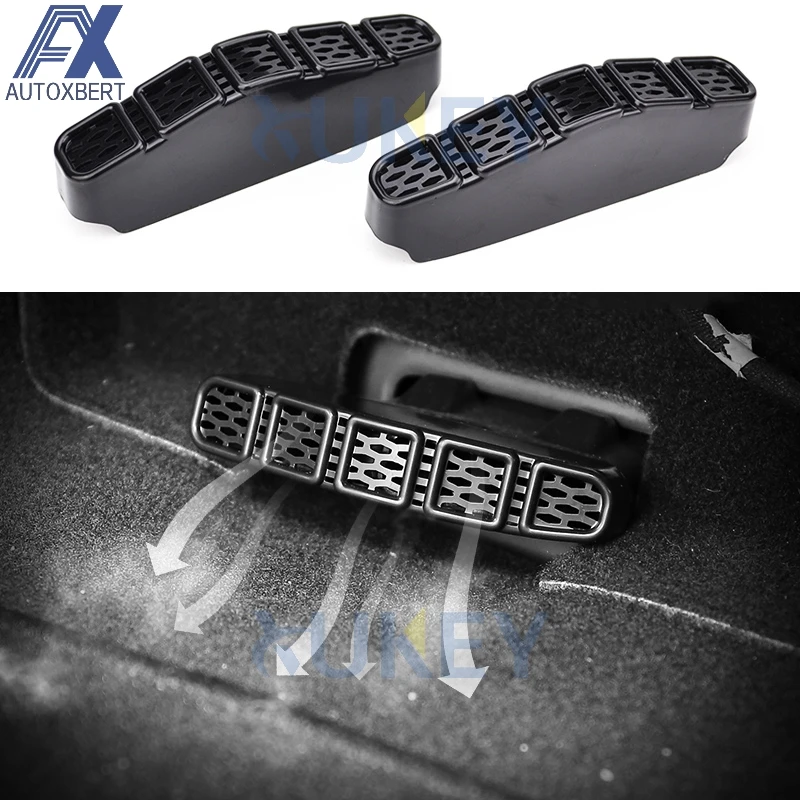 Ax 2 pçs para jeep compass mp 2017 2018 2019 sob o assento piso traseiro a/c aquecedor de ar condicionado duto ventilação capa grill tomada interior
