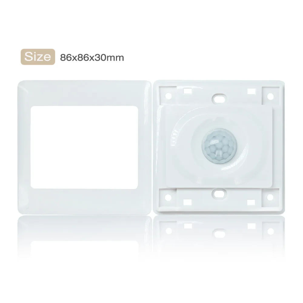 110V 220V AC time delay adjustable ambient light adjustable wall mount PIR motion sensor light switch  017