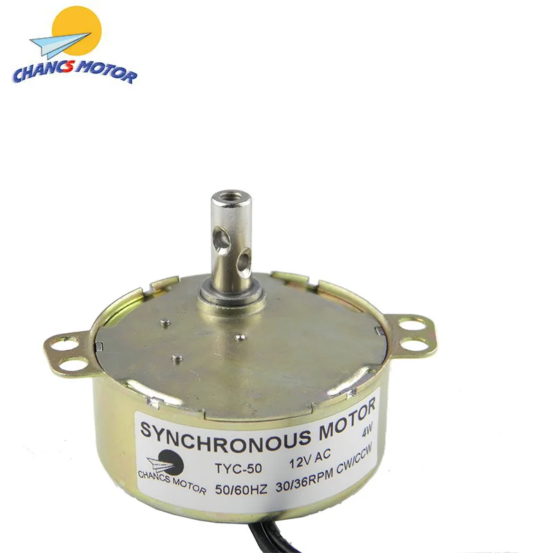 CHANCS Synchronmotor TYC-50 12V AC 30-36RPM CW/CCW 4W Kleiner Elektromotor