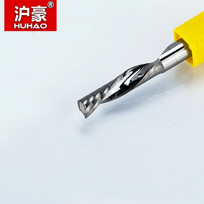 1pcs HUHAO 6mm Single Flute Spiral Cutter 2A High Qualit Router bit CNC For Acrylic PVC MDF End Mill Carbide Milling Cutter