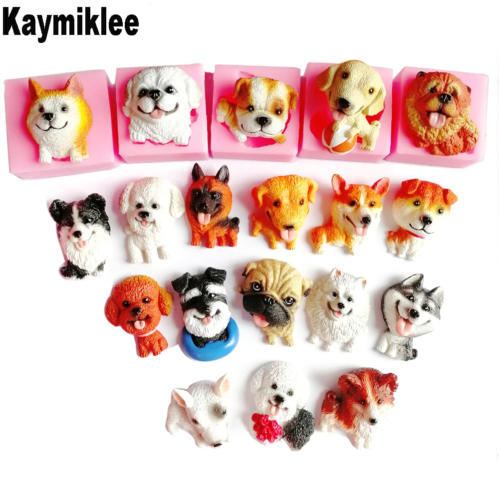 New 25 differs Dogs Silicone Mould Fondant Mold Chocolate Gumpaste,Chocolate ,Sugarcraft ResinTools  Cake Decorating Tools  C340