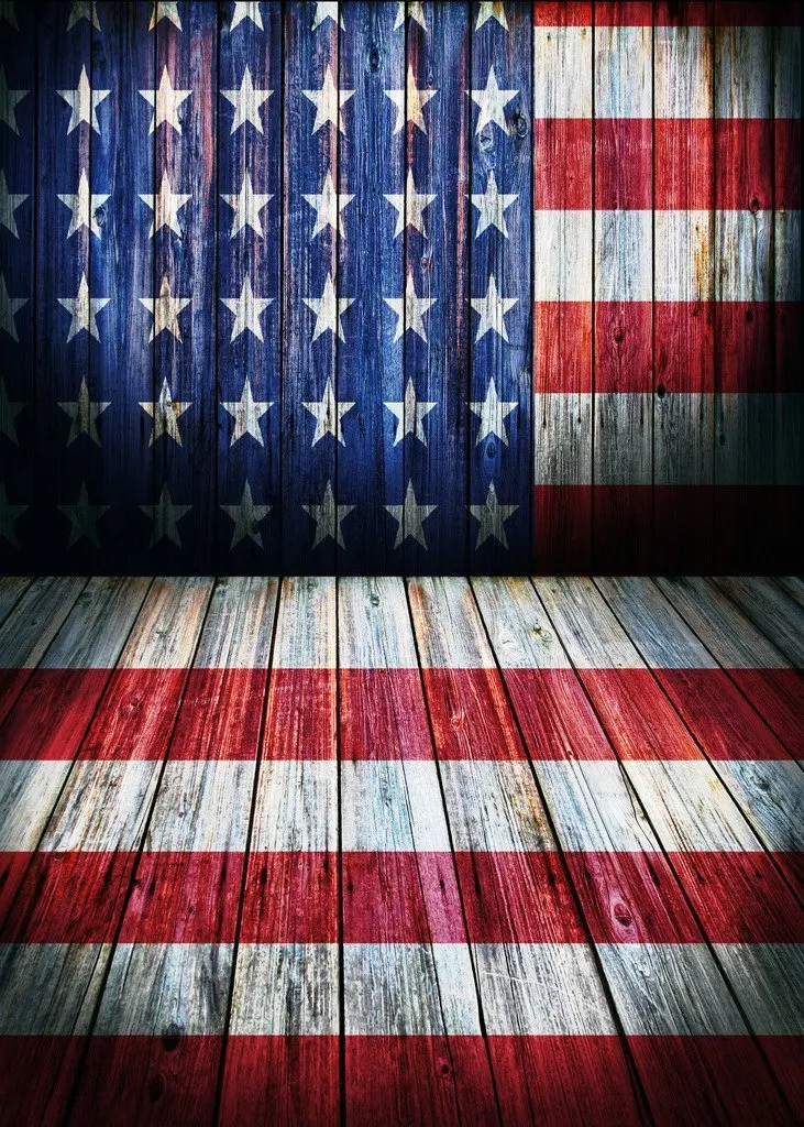 Фоны для фотосъемки с изображением флага США Печатные фоны для студийной фотосъемки с изображением деревянного пола