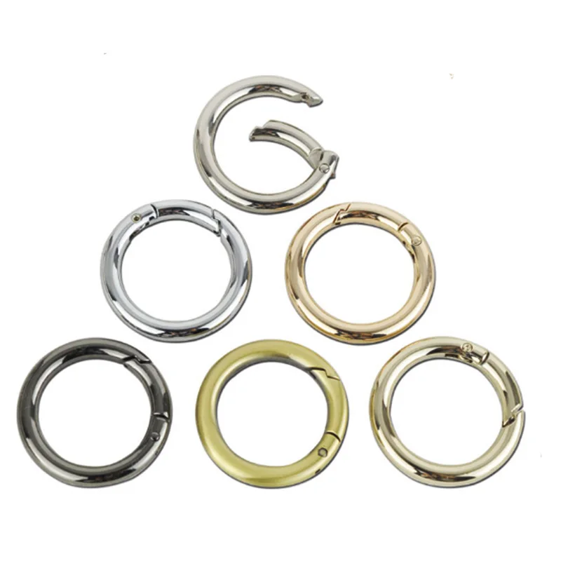 

Metal Spring Gate O Ring Openable Keyring Leather Bag Belt Strap Buckle Snap Clasp Clip Trigger Luggage Leathercraft