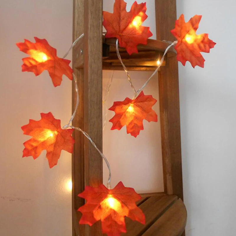 

Led Night Lamp For Kids christmas tree LED/Christmas Lights Outdoor Maple leaf Garland Christmas Led Lights Decorations For Home