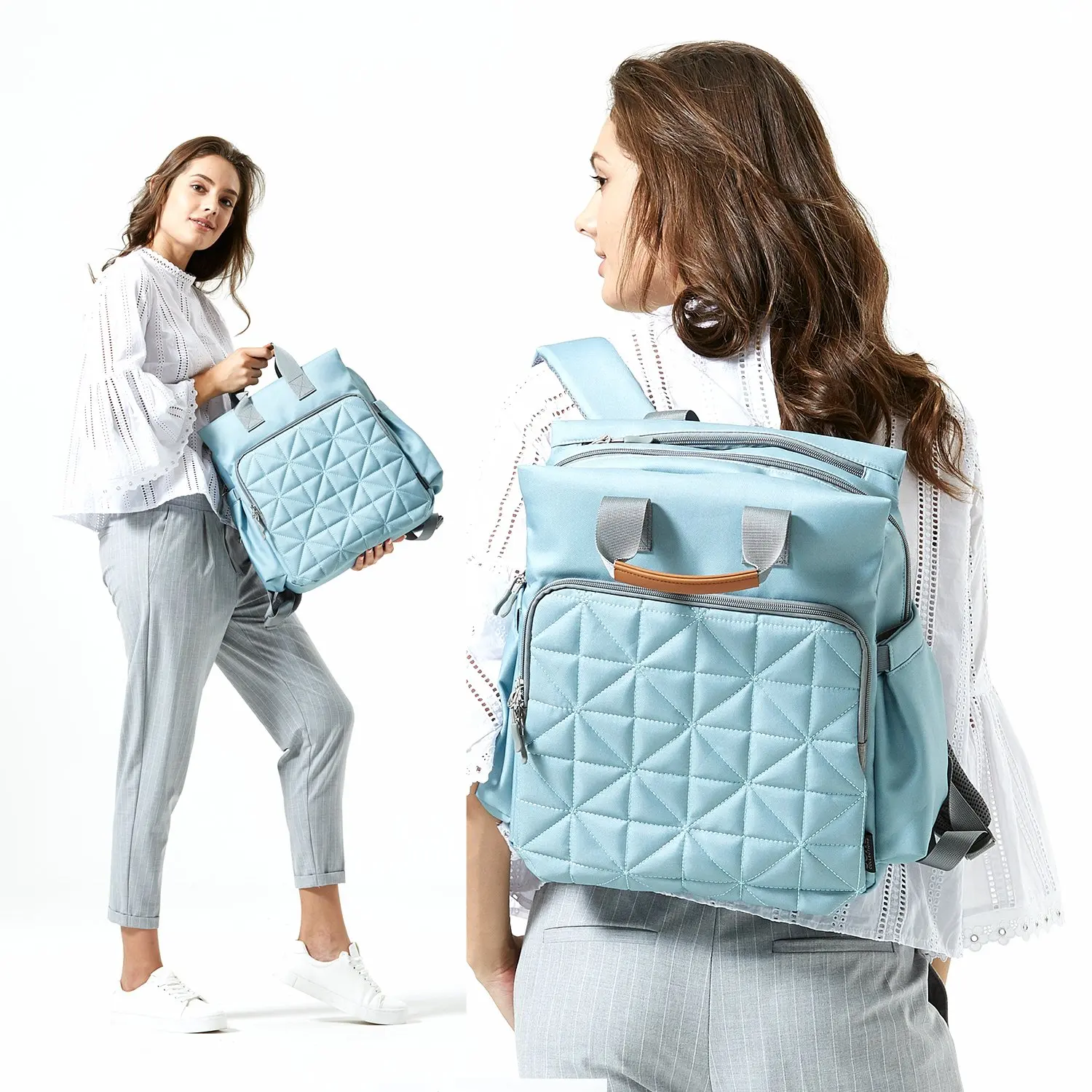 ABOUTBABY-mochila de maternidad para cochecito de bebé, bolsa de pañales para el cuidado del bebé, bolso grande para lactancia, mochila de viaje