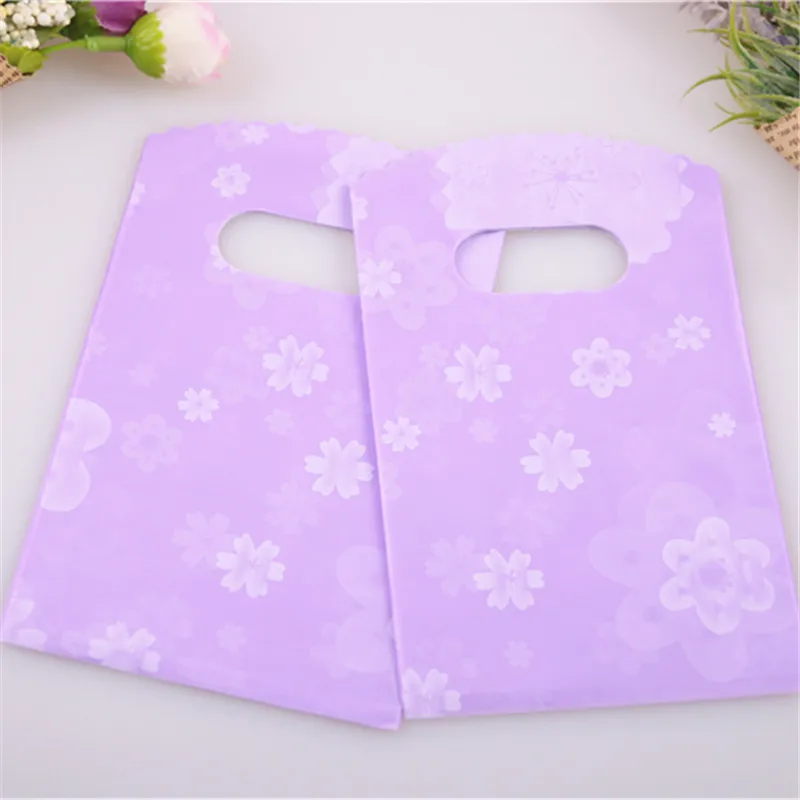 Hot Sale New Design Wholesale 50pcs/lot 9*15cm Good Quality Luxury Mini Packaging Bags Small Gift Pouches with Flower